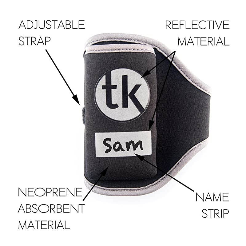 vertical ARM carrier adjustable sweat absorbent Neoprene ARM band mic belt TK with FREE BONUS mesh carry bag, perfect for fitness/spin/yoga/pilates teachers