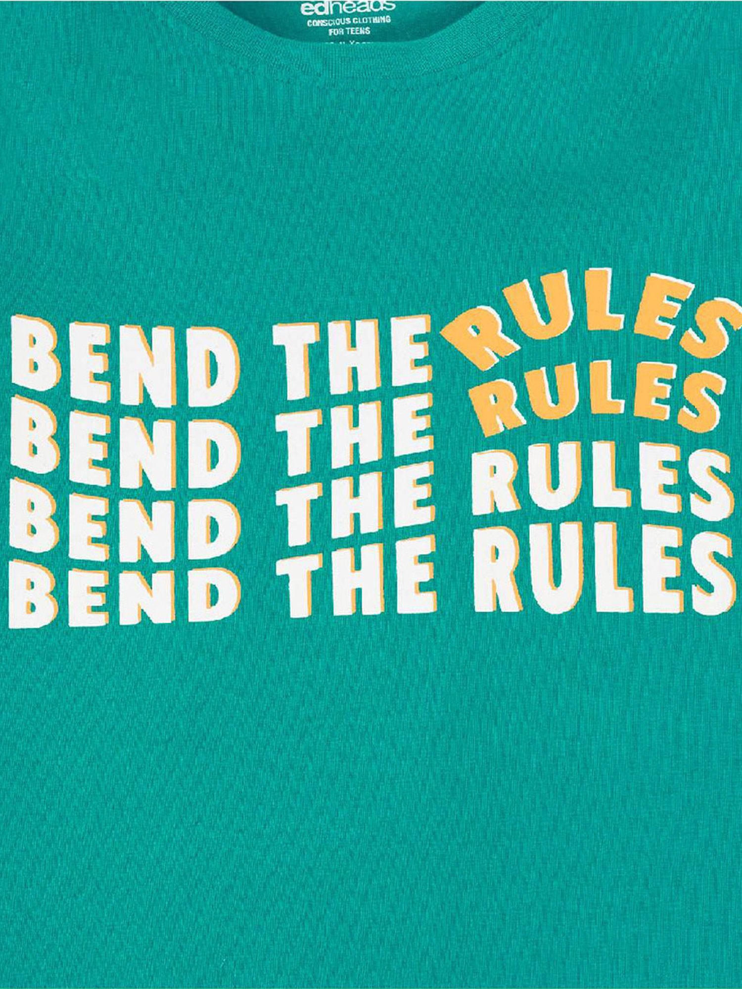 Edheads Kids Teal Blue Cotton Printed T-Shirt