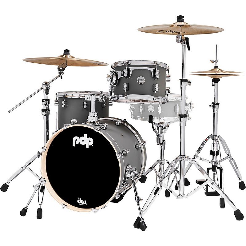 PDP by DW Concept Maple 3-Piece Bop Shell Pack Satin Pewter