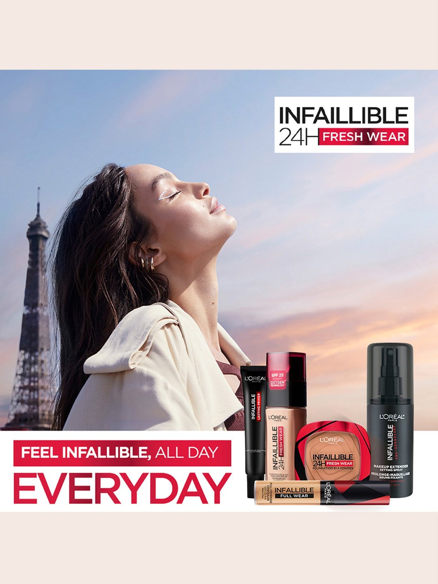 L'Oreal Paris Infallible 24H Fresh Wear Foundation in a Powder 245 Golden Honey - 9 gm