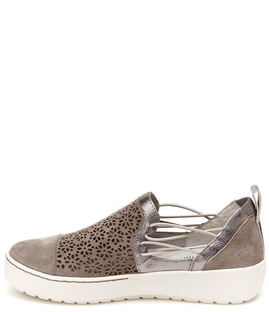 Jambu Erin Perforated Metallic Leather Slip On Sneakers