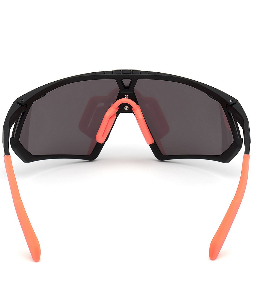 Adidas Men's SP0001Shield 50mm Orange and Black Framed Sunglasses