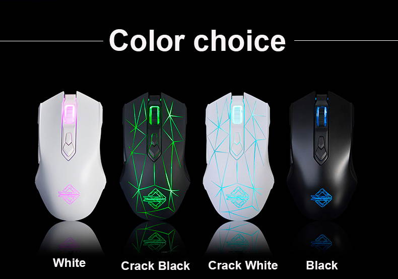 UrChoiceLtd&reg;USB Wired Mouse RGB Optical Ergonomics 7-Key 2400DPI Crack Athletics Gaming Mouse Laptop PC Computer Mouse