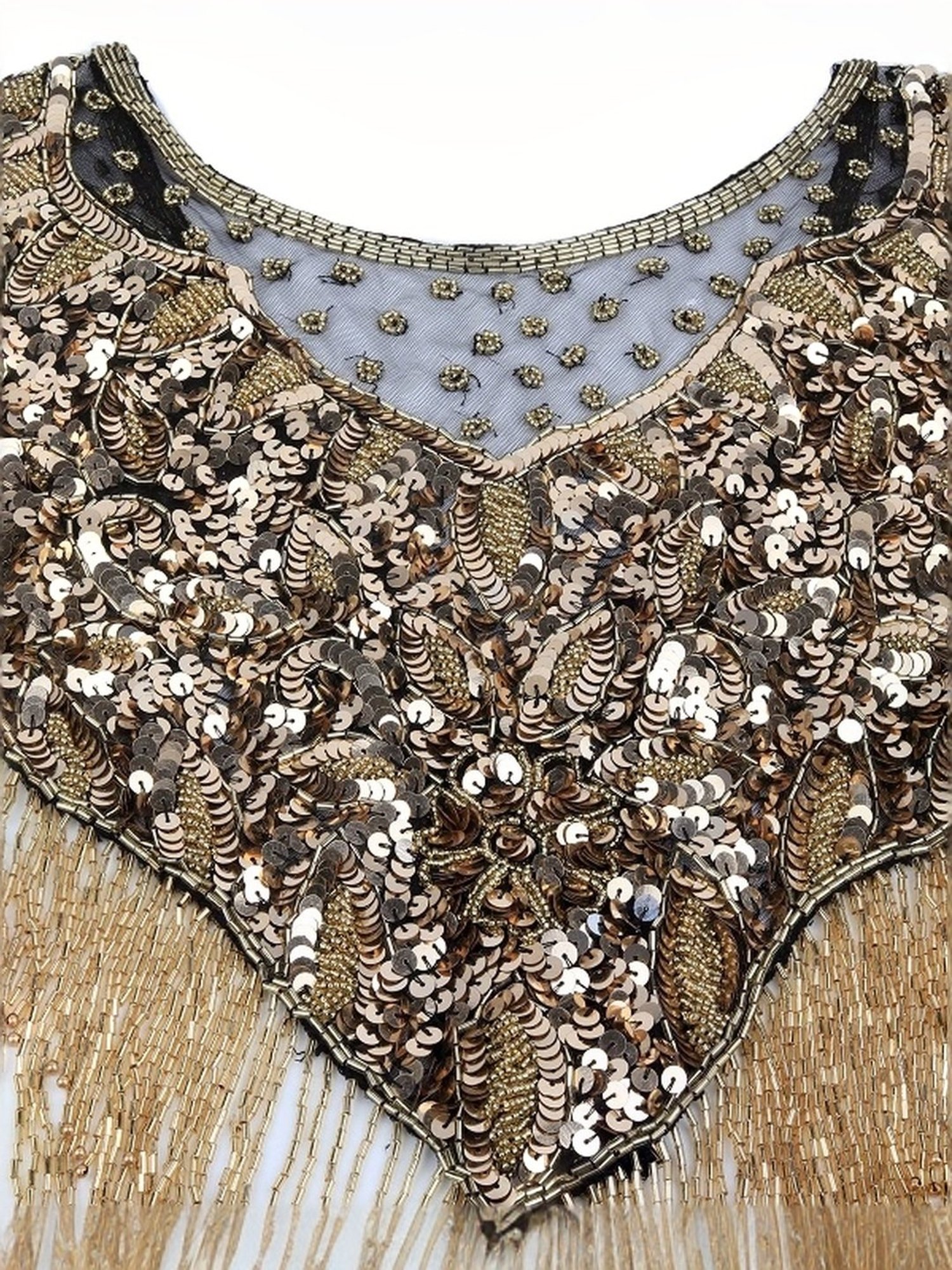 Odette Golden Embellished Fancy Short Cape