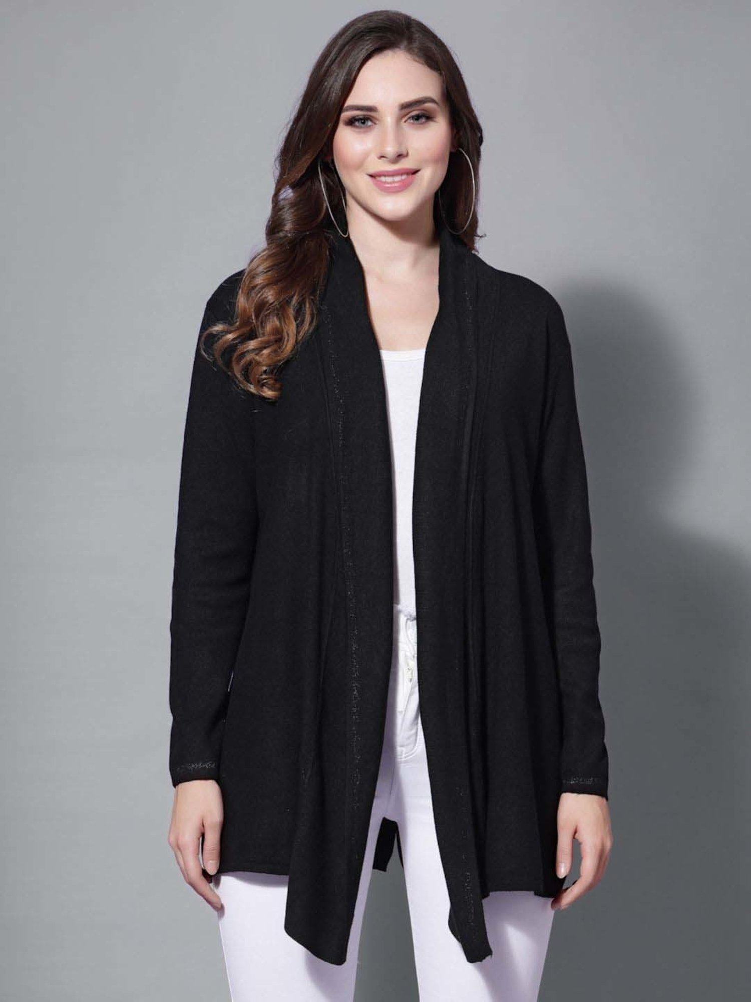 Mafadeny Black Plain Shrug
