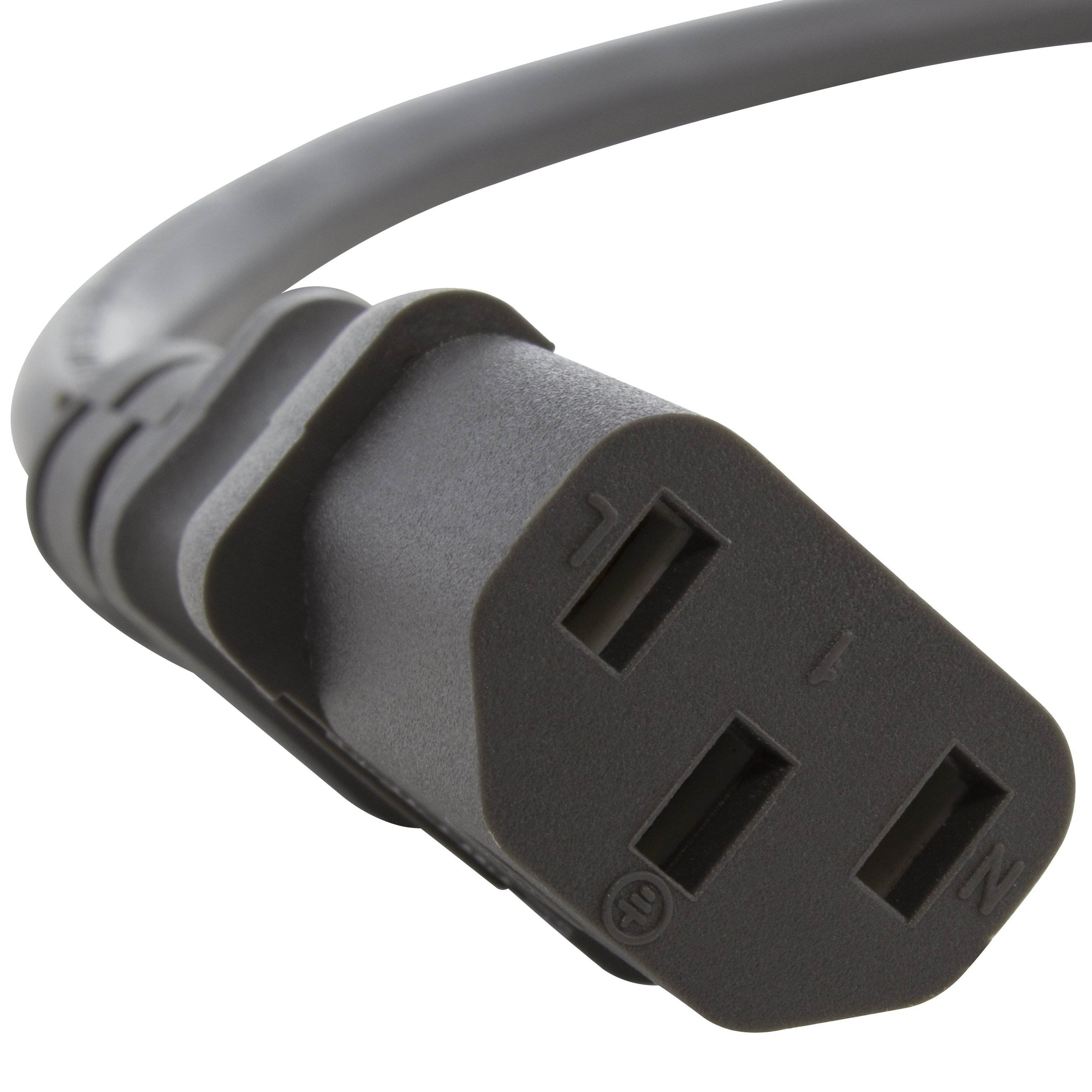Up to 10ft 10A 18/3 Coiled Medical Grade Power Cord With C13 Connector