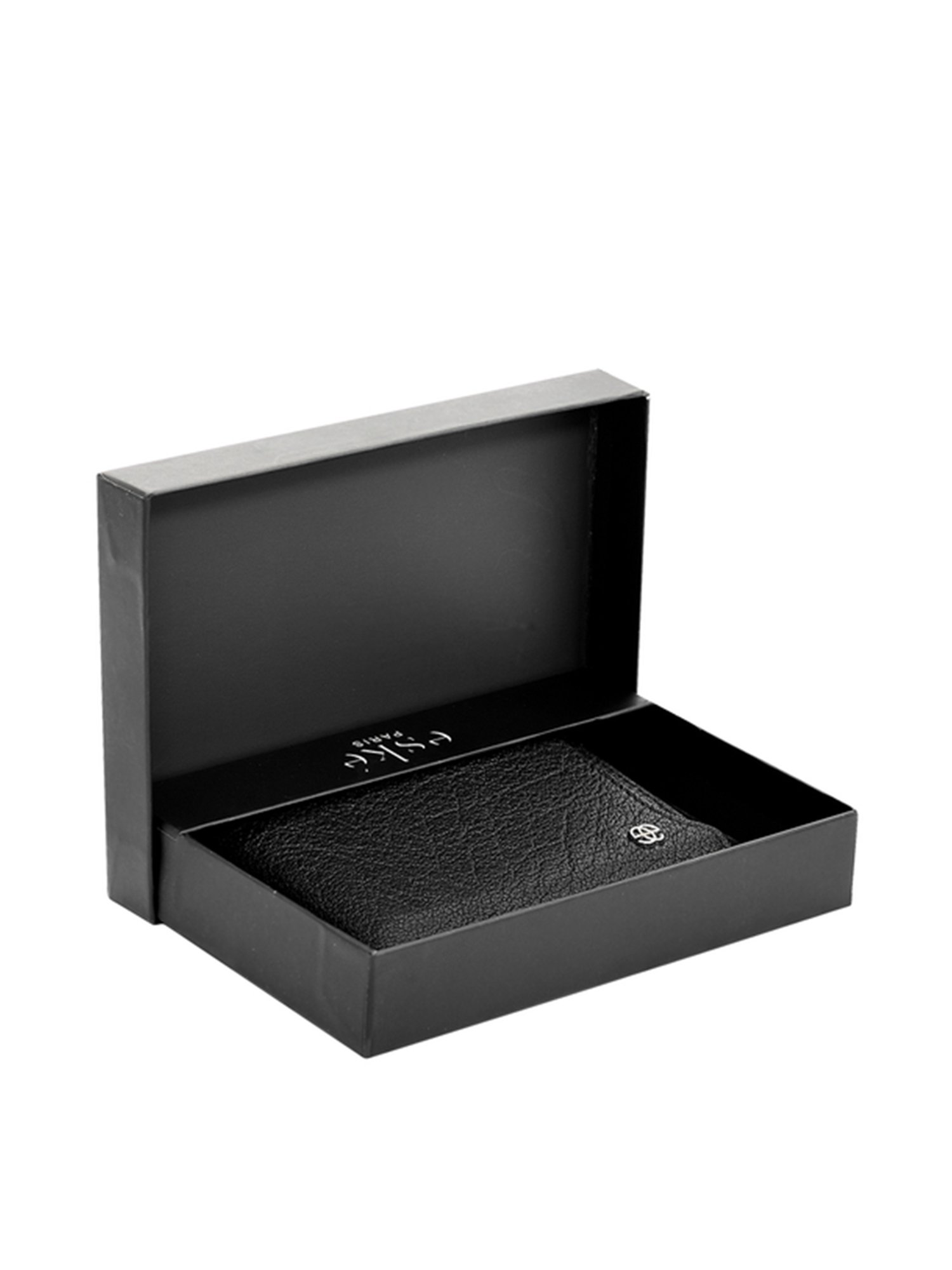 Eske Wyatt Black Casual Leather Bi-Fold Wallet for Men