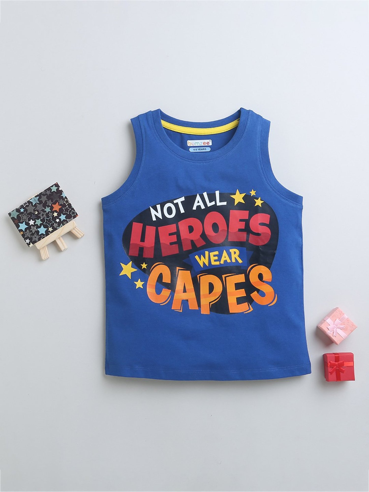 Bumzee Kids Royal Blue Graphic Print T-Shirt