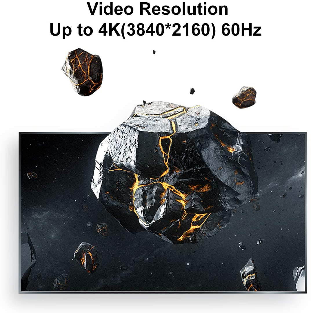 4K HDMI Cable HDMI 2.0 High Speed 18Gbps Cable PVC Supports 3D 4K@60Hz True HD Dolby 7.1 ARC HDCP 2.2 Compatible with UHD TV, PS4, PS3, Blu-ray, PC, Projector, Monitor (16.4ft/5M)