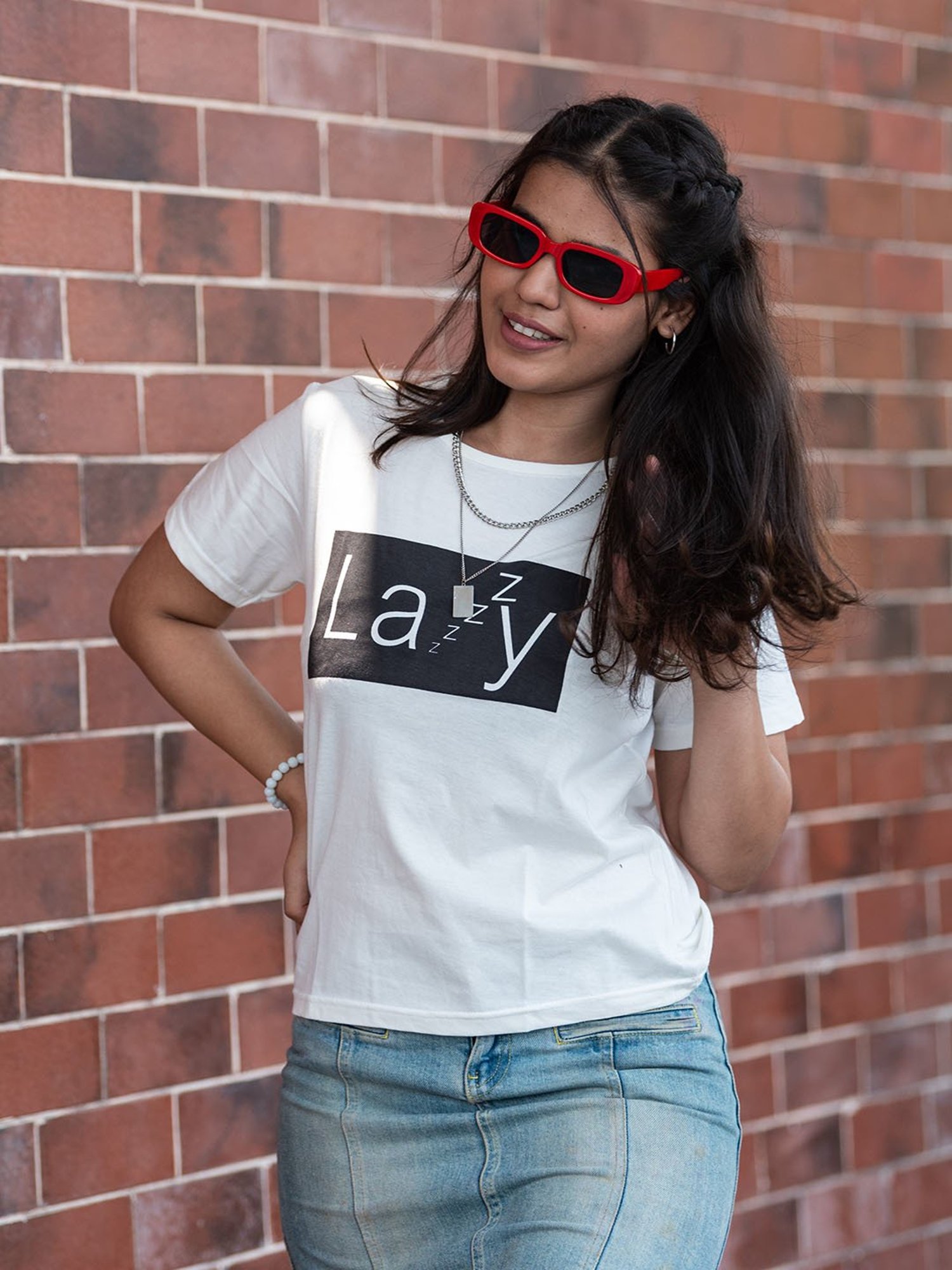 TeenTrums Girls White Printed T-Shirt