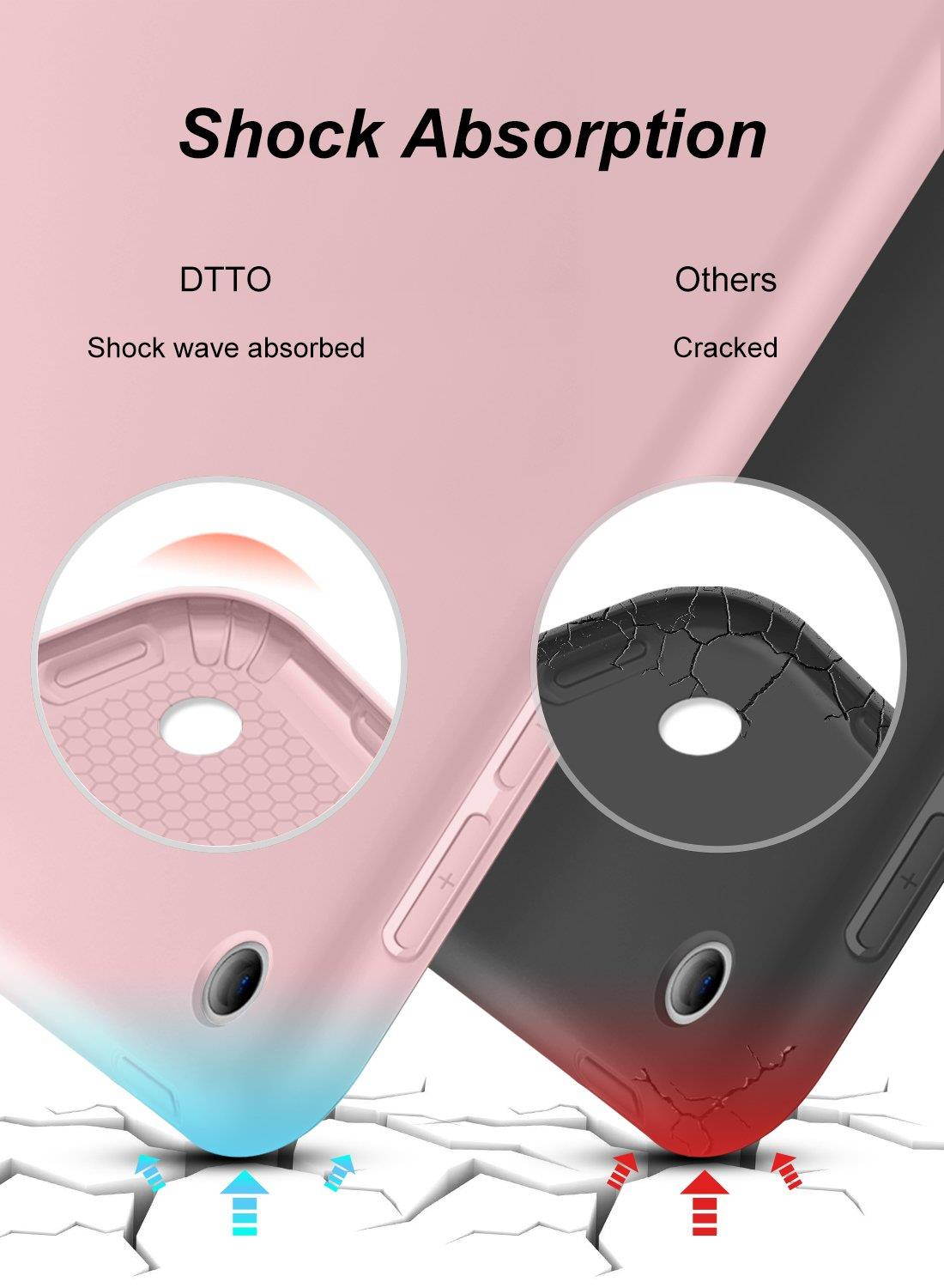 DTTO iPad 9.7 Case 2018 iPad 6th Generation Case/2017 iPad 5th Generation Case, Slim Fit Lightweight Smart Cover with Soft TPU Back Case for iPad 9.7 2018/2017 [Auto Sleep/Wake] - Rose Gold