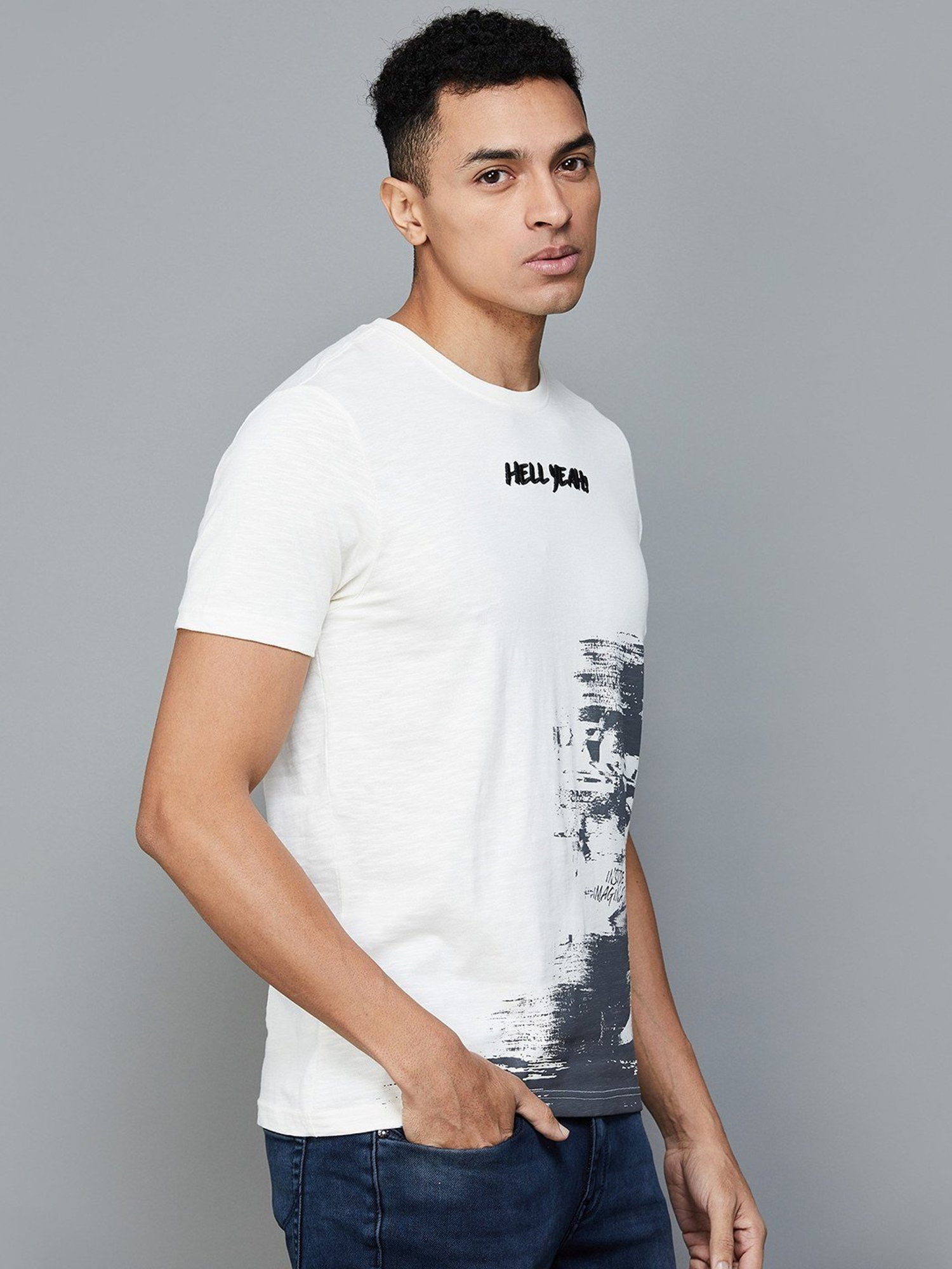 Sweet Dreams Dark Grey Regular Fit Crew T-Shirt