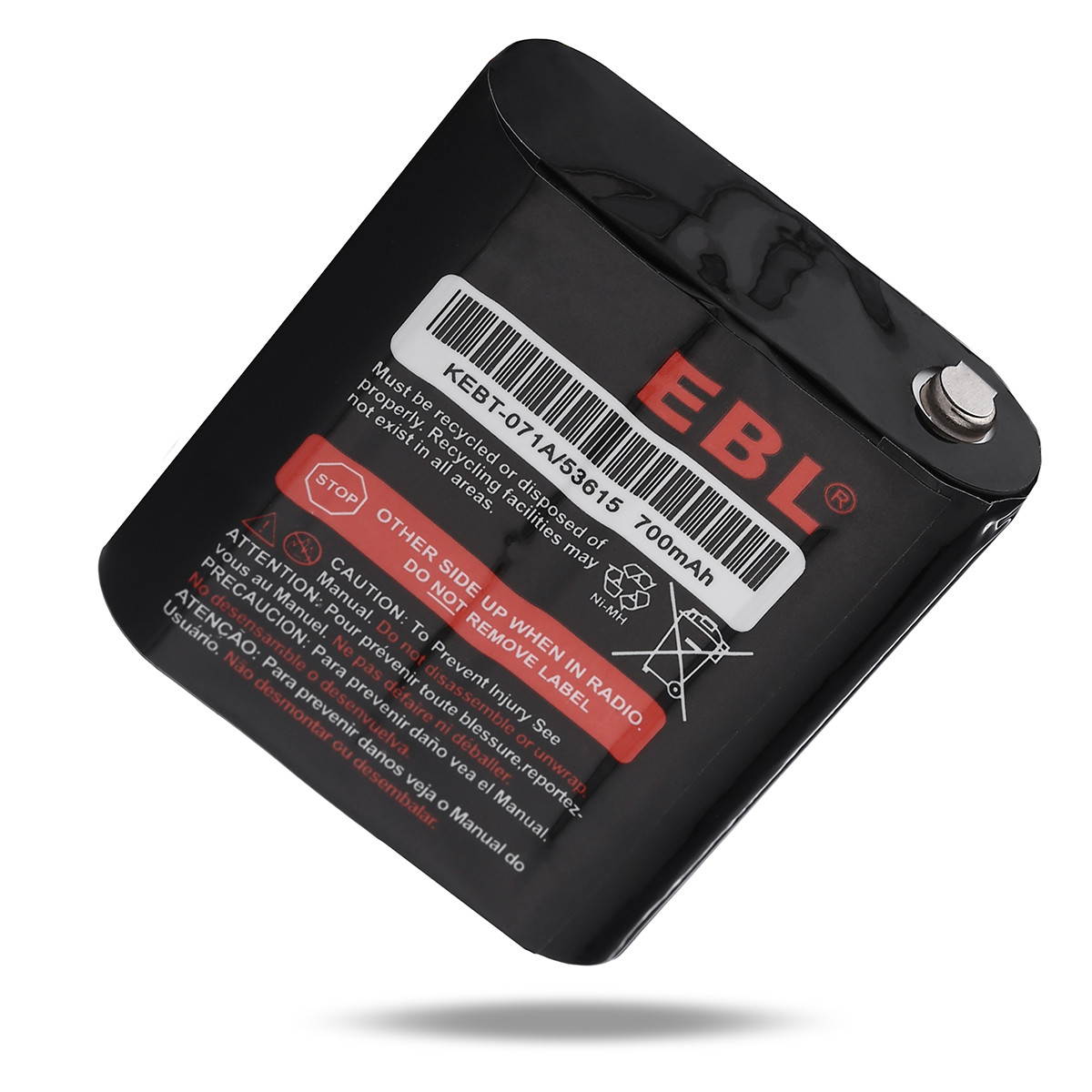 EBL 10 Pack 3.6V 700mAh Replacement Battery for Motorola Two-Way Radio KEBT-071A/53615 Motorola m53615 53615 KEBT-071-A KEBT-071-B KEBT-071-C KEBT-071-D