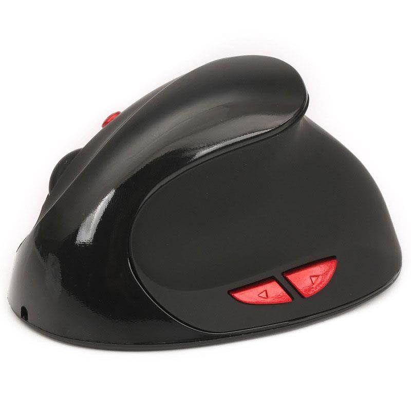 2.4G 2400dpi wireless vertical health mouse comes with charging human engineering hand vertical mouse black
