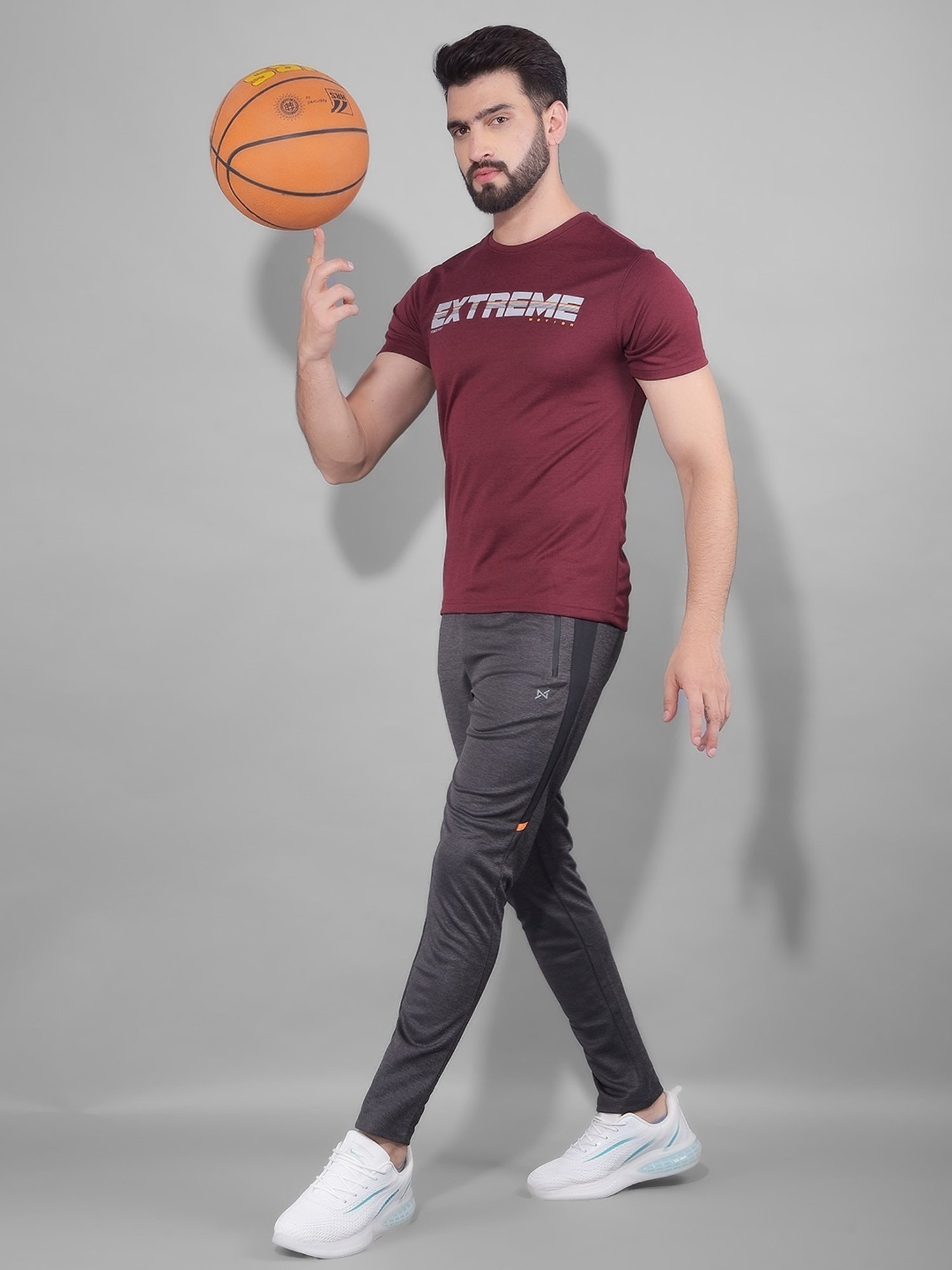 Force NXT Multicolored Regular Fit Printed Sports T-Shirt - Pack Of 5