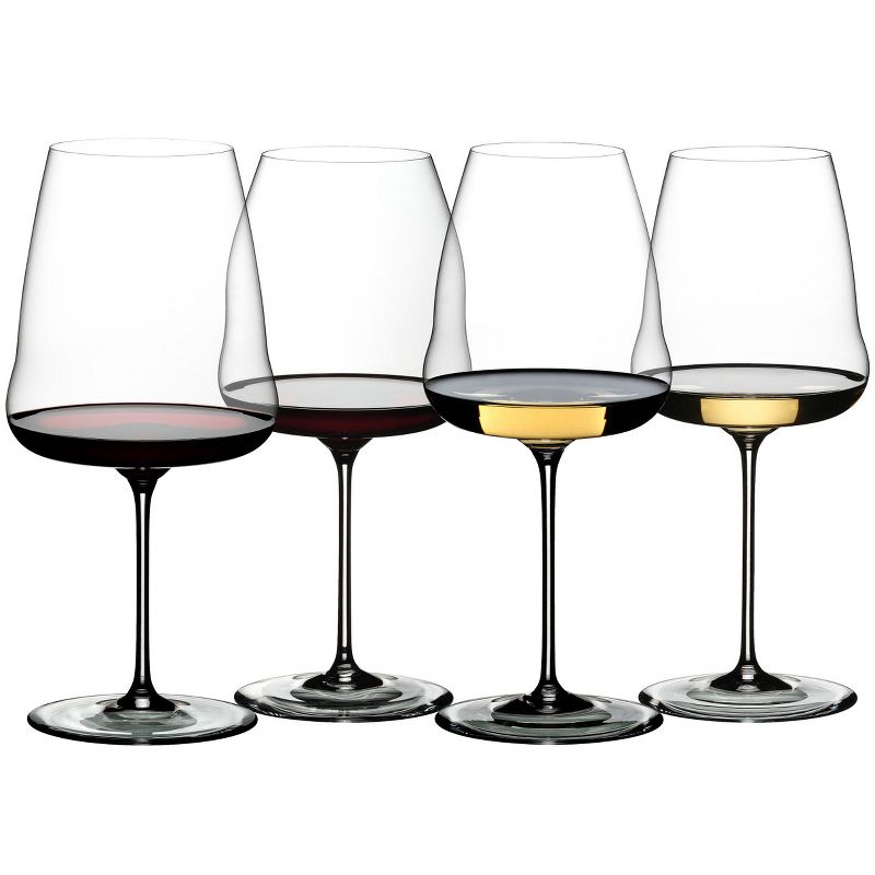 Riedel 5123/47 Winewings Red and White Wine Drinking Glasses Wine Tasting Set, Stemware, Crystal, Dishwasher Safe (8 Glasses)