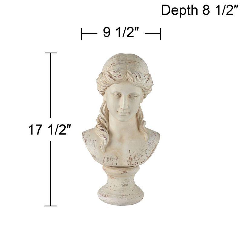 Kensington Hill Classic Greek 17 1/2" High Antique White Bust Sculpture