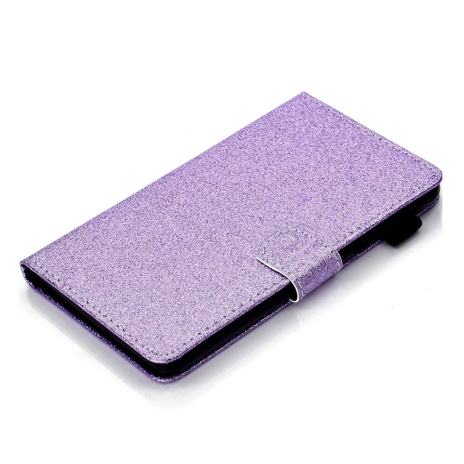 FastSun Samsung Galaxy Tab A 8.0" T350 Case, [Support Wake/Sleep Function] Luxury Bling Glitter Leather Stand Case Light Protective Cover for Samsung Galaxy Tab A 8.0" T350 (Rose Gold)