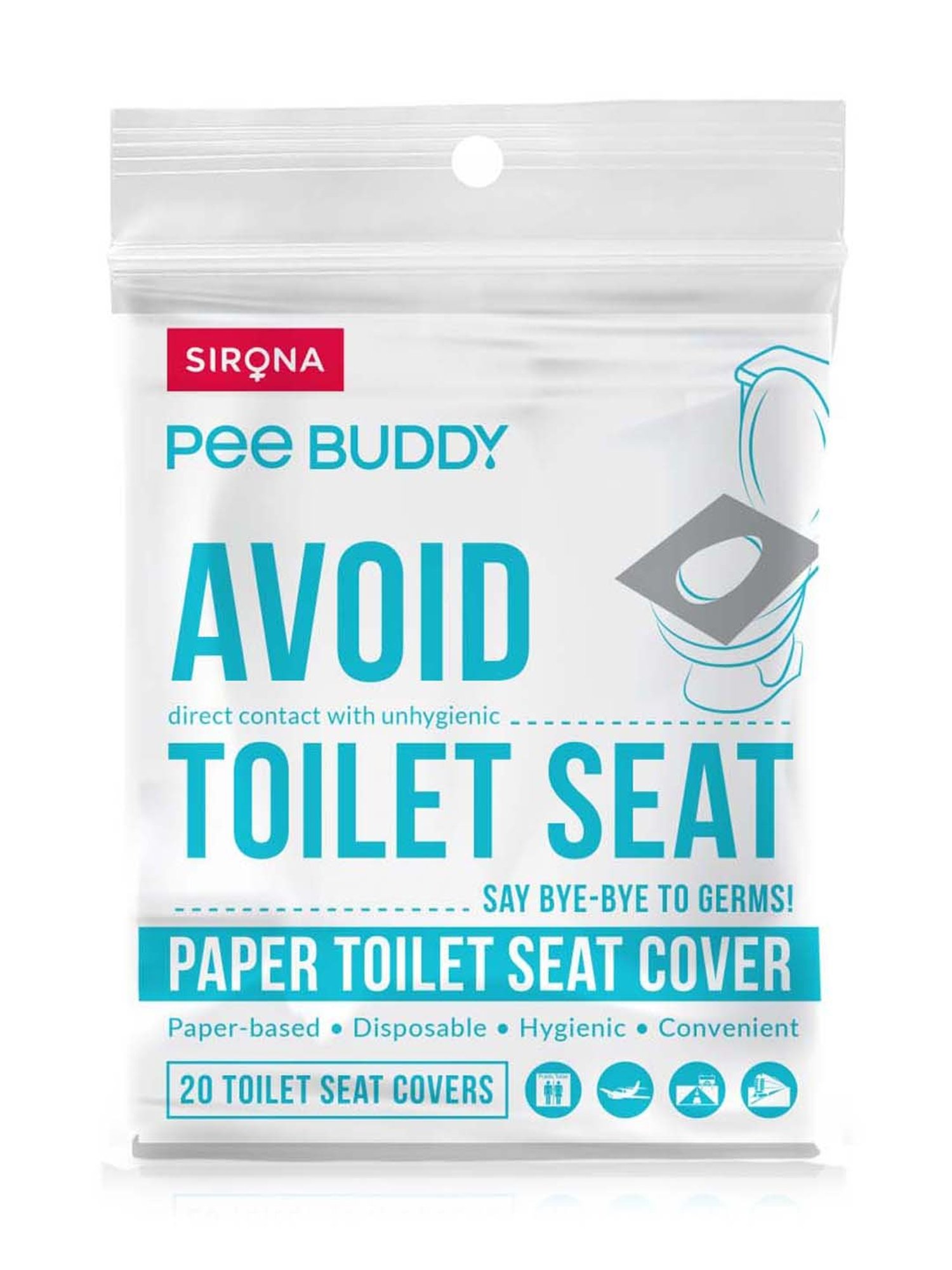 Pee Buddy Disposable Paper Toilet Seat Cover - 20 Pcs