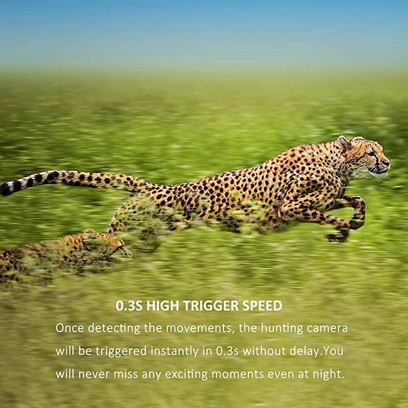 Trail Game Camera 16MP 1080p 30fps FHD Waterproof IP67 Wildlife Scouting Hunting Cam with 940nm 48Pcs No Glow IR LEDs Motion Activated Night Vision 24quot LCD