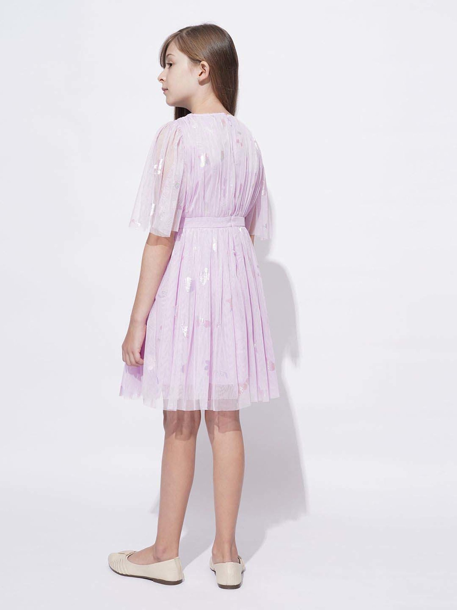 Vero Moda Girls Purple Printed Dress