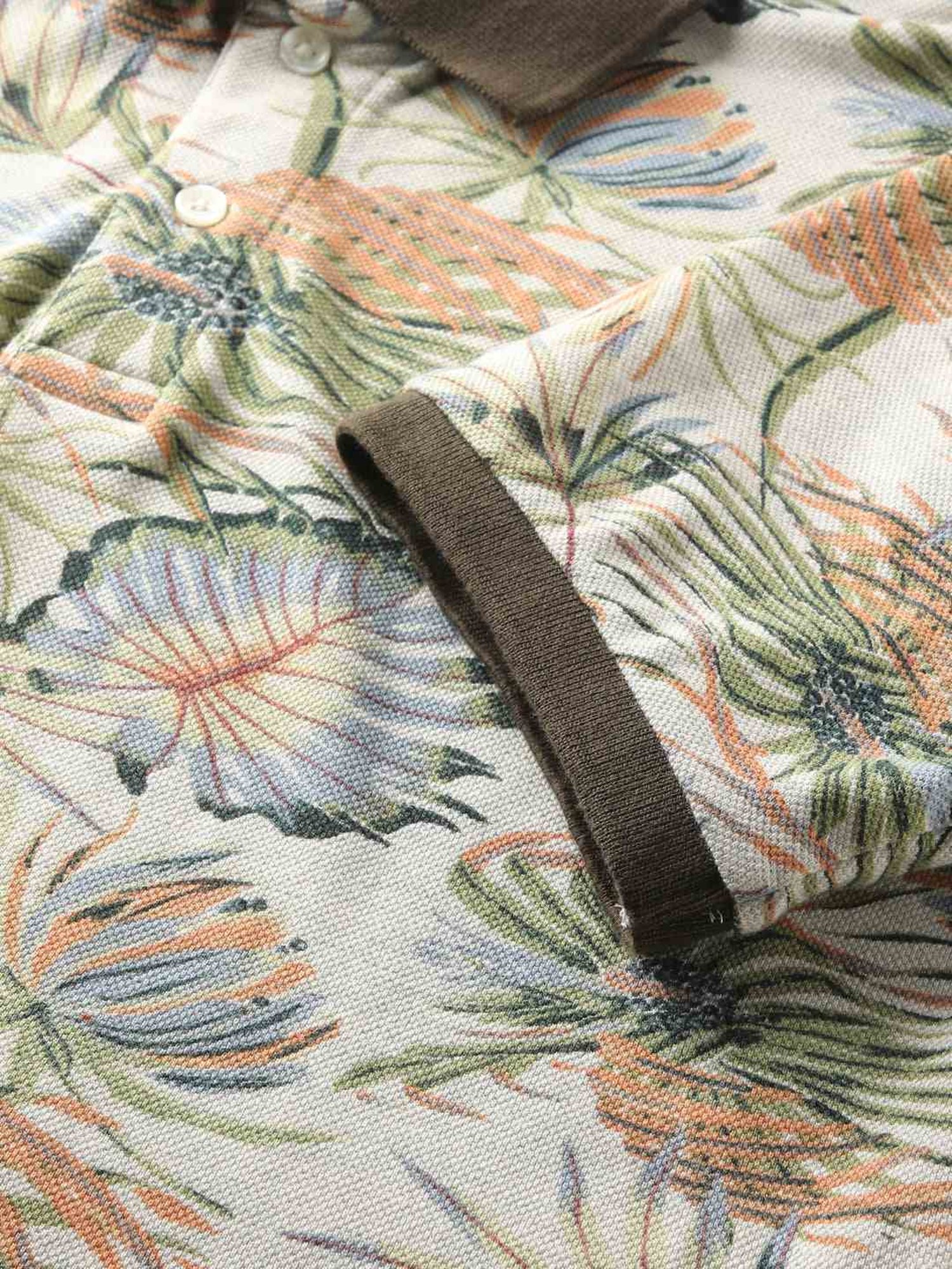 The Bear House Multicolored Cotton Regular Fit Printed Polo T-Shirt