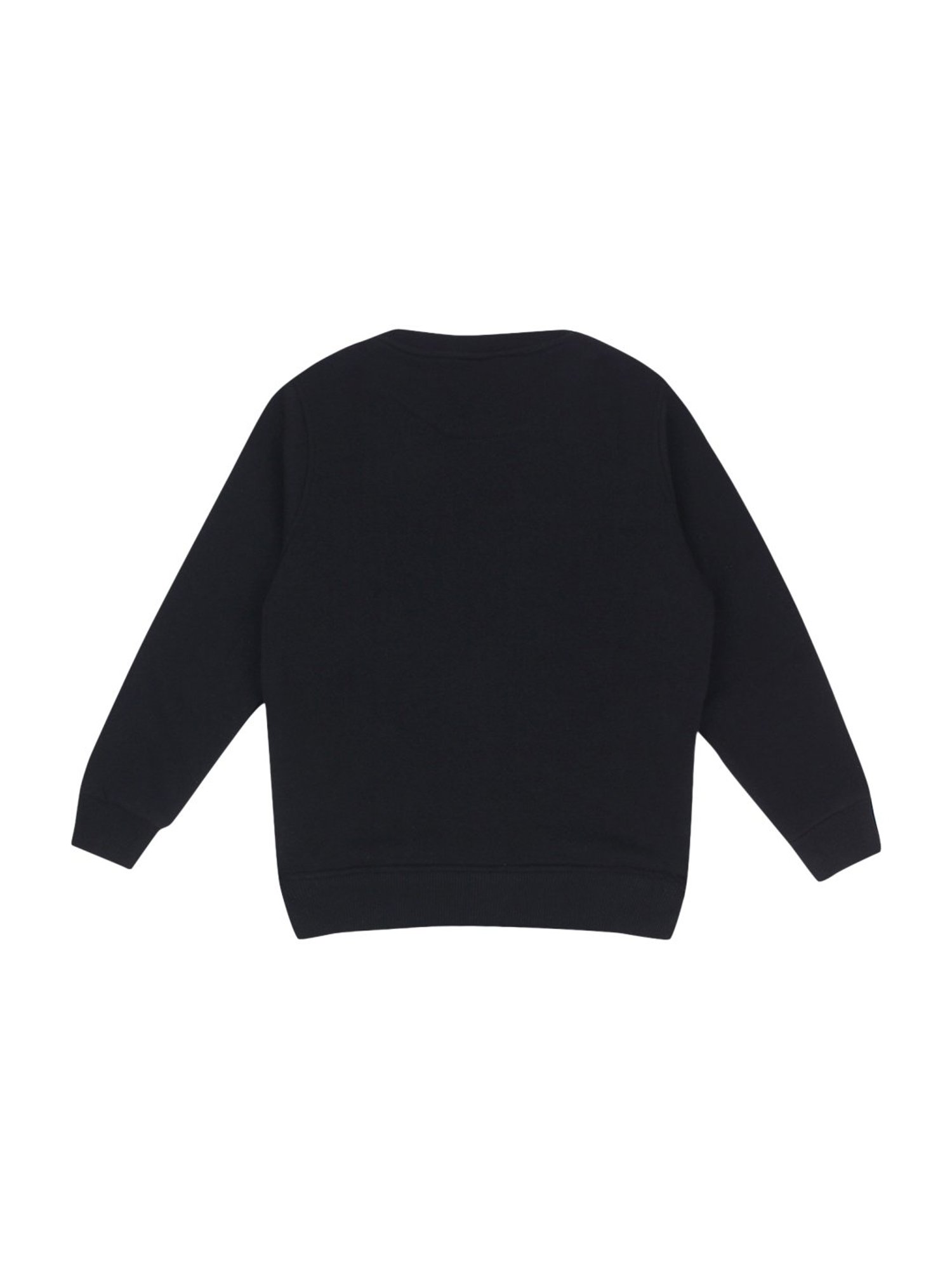 Proteens Kids Black Cotton Printed Sweatshirt