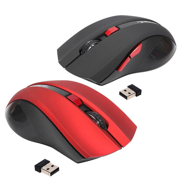 HXSJ Ergonomic Optical Office 2.4G Wireless Gaming Mouse Mice Adjustable 2400 DPI with 6 Buttons for Laptop PC Notebook Computer