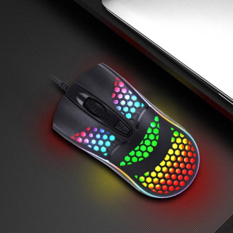 Lightweight Colourful Breathing Light Home Office Computer Wired Gaming Mouse
