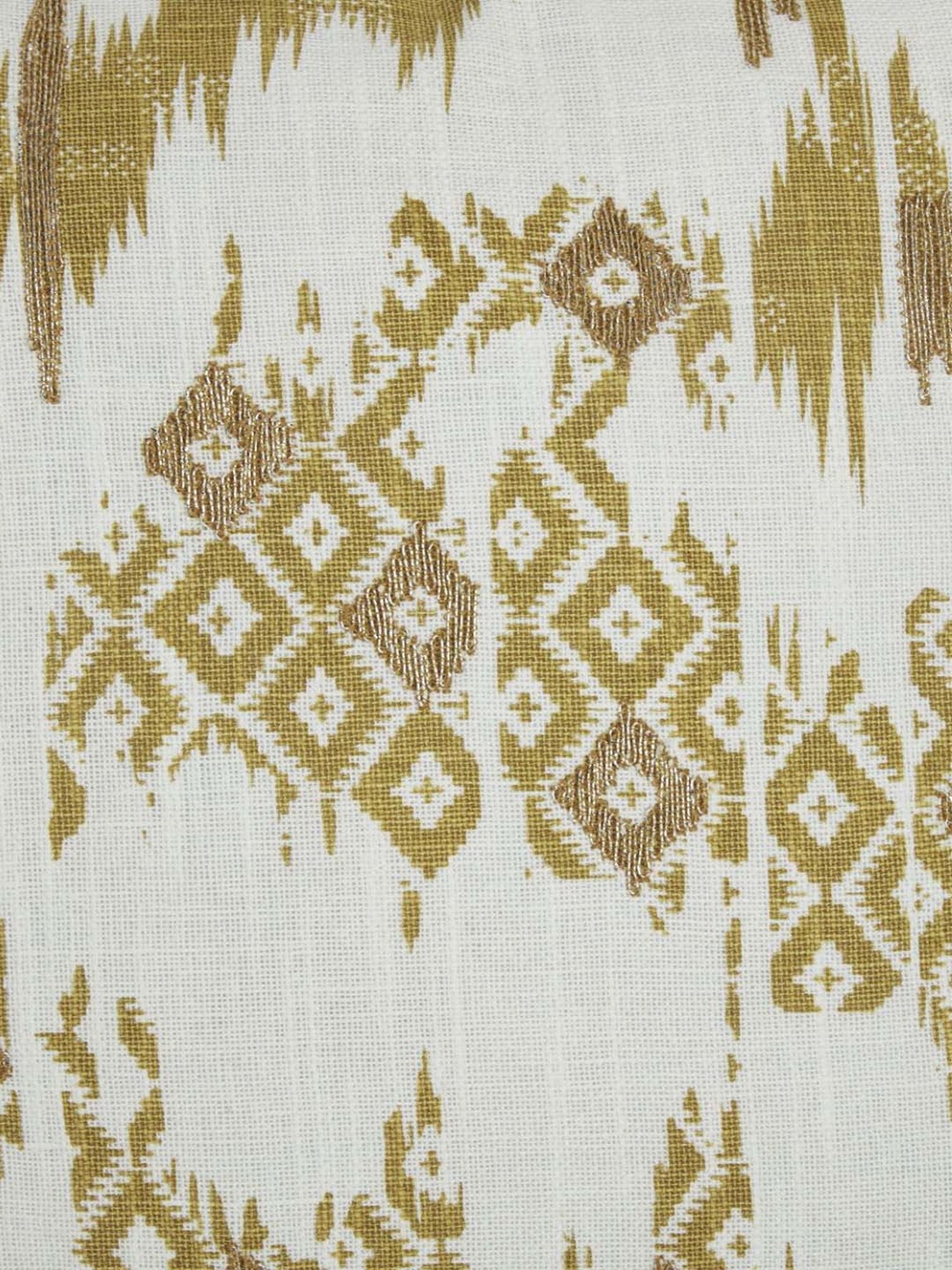 Living Scapes by Pantaloons Yellow Cotton Cushion Cover