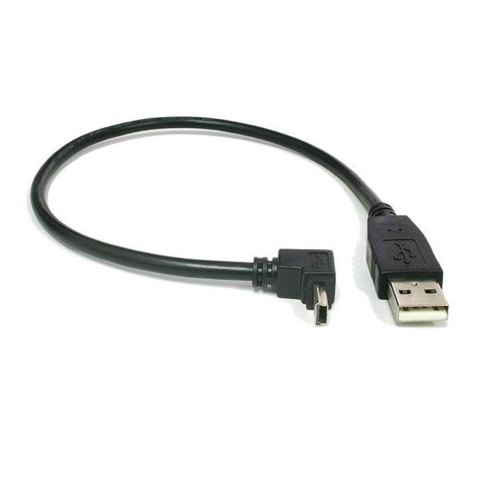 USB 2.0 A TYPE Male to 90 degree Up Angled USB Mini B 5PIN Male cable 50cm