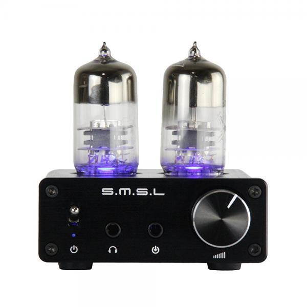 SMSL T2 2X6J9 Super Low Ground Noise Vacuum Tube Headphone Amplifier, Integrated Tube Amplifier, Audio, HIFI, Stereo, Output Protection for Headphone
