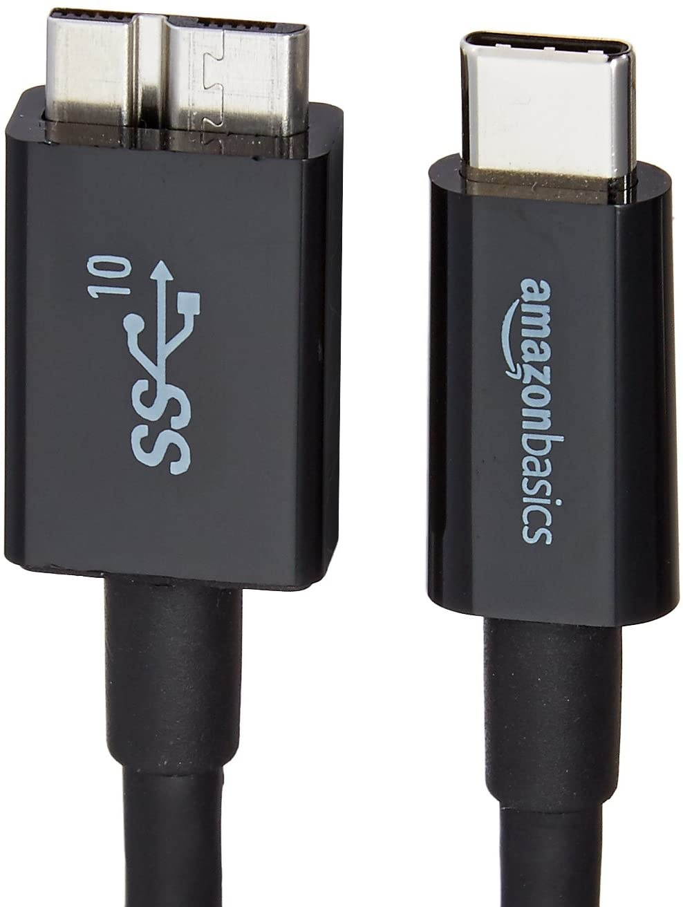 AmazonBasics USB Type-C to Micro-B 3.1 Gen2 Charger Cable - 3 Feet (0.9 Meters) - Black