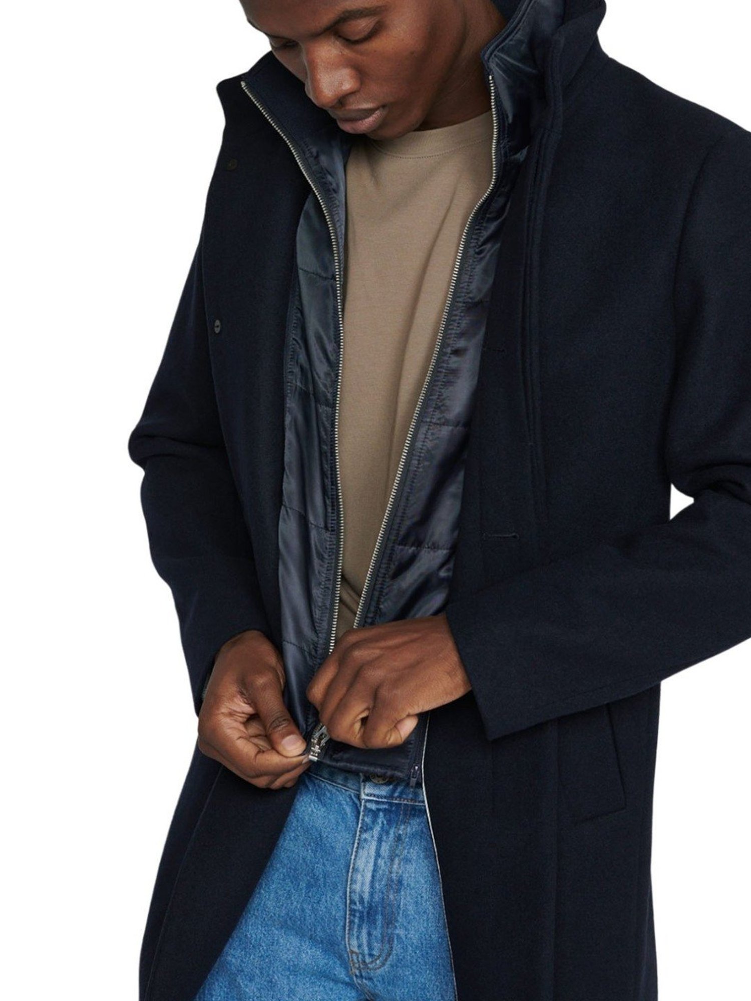 Matinique Blue Regular Fit Coats