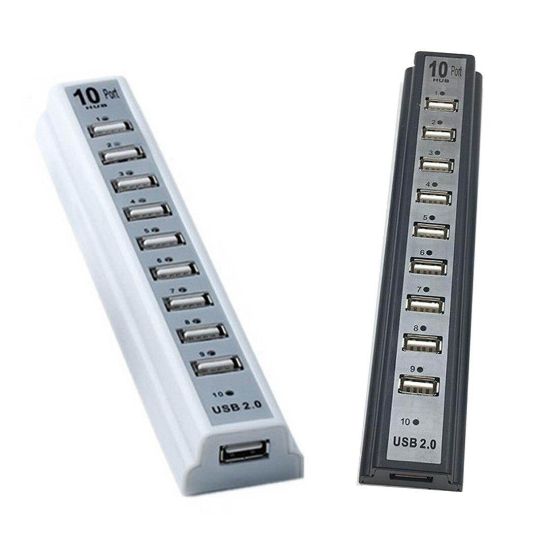10 Ports Multi Usb 2.0 High Speed Usb Splitters USB Hub 2.0 Hub with Power Adapter for PC Laptop Notebook Computer
