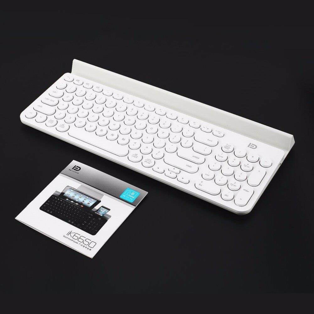 FD Fashion Multi-Platform Tablet Wireless Bluetooth keyboard With 96 Keys and Tablet Stand for Smart Phone/PC