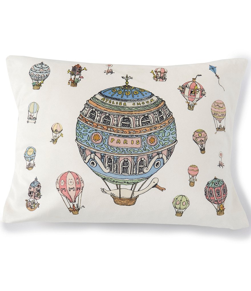 Atelier Choux Paris Hot Air Balloon Velour Pillow