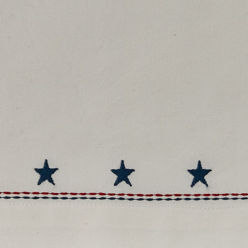 Split P Embroidered Star Napkin Set - White