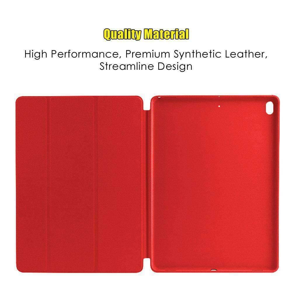 Ultra thin Leather Smart Cover Case for Apple iPad Pro 2017 iPad 10.5" Red