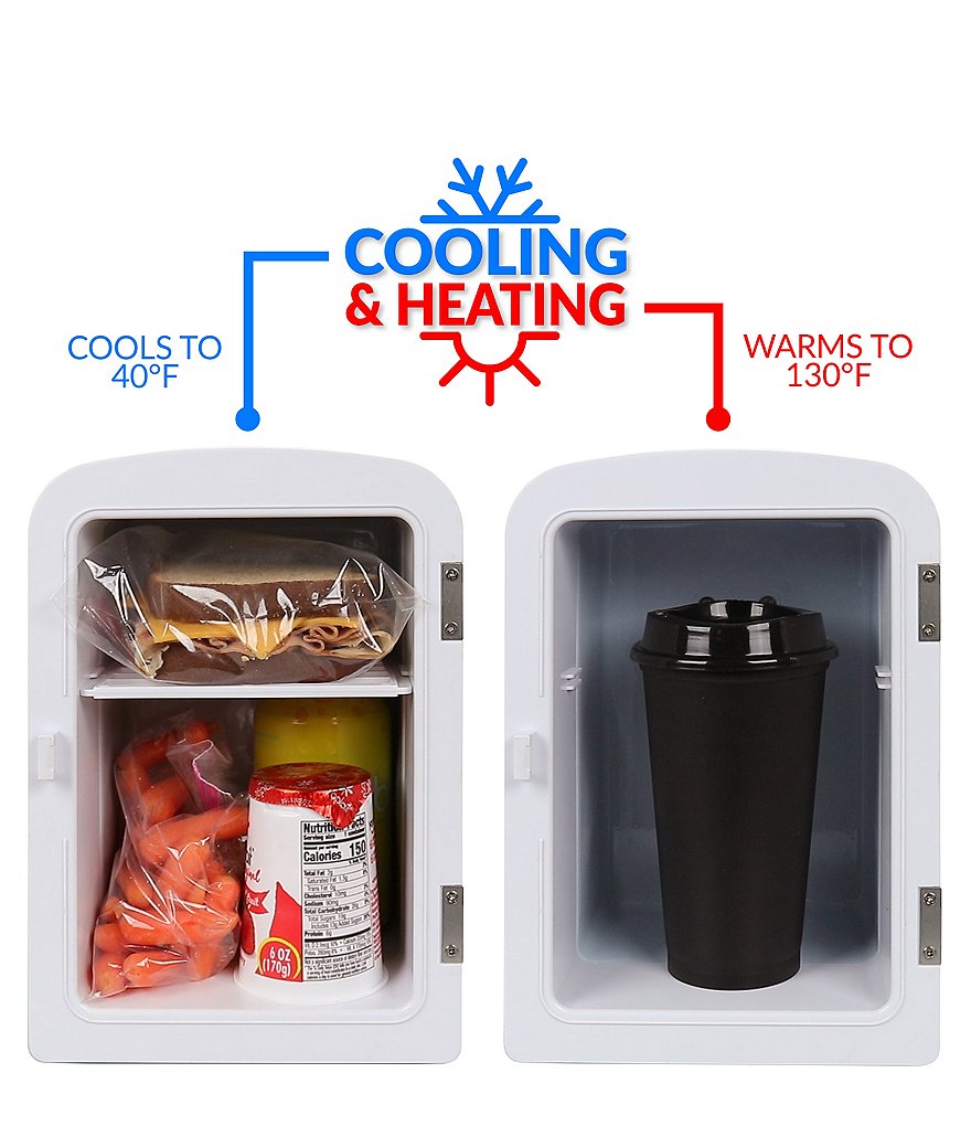 Nostalgia Electrics Retro 6-Can Personal Cooling and Heating Refrigerator