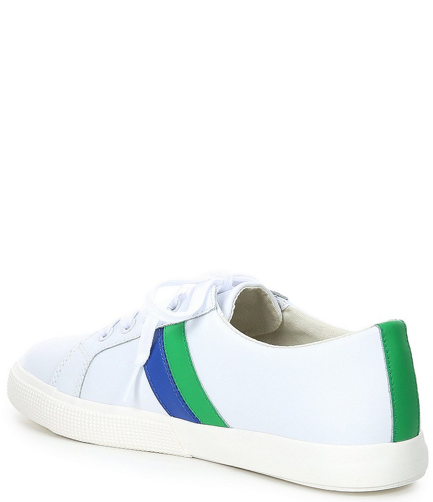 Lauren Ralph Lauren Janson II Leather Lace-Up Color Block Sneakers