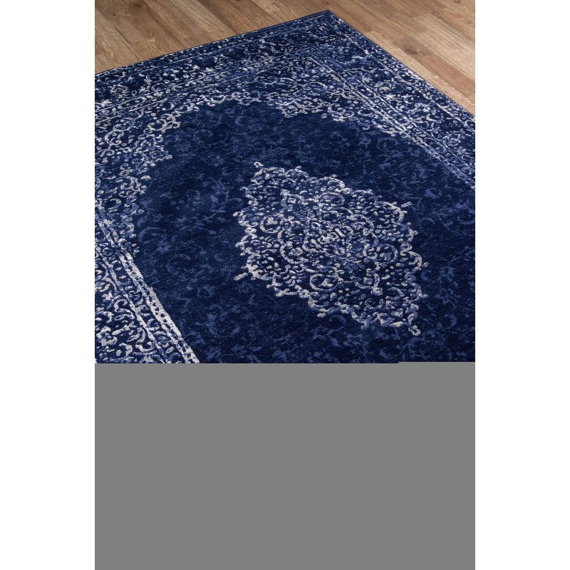 Blue Medallion Loomed Area Rug 5'x7'6" - Momeni