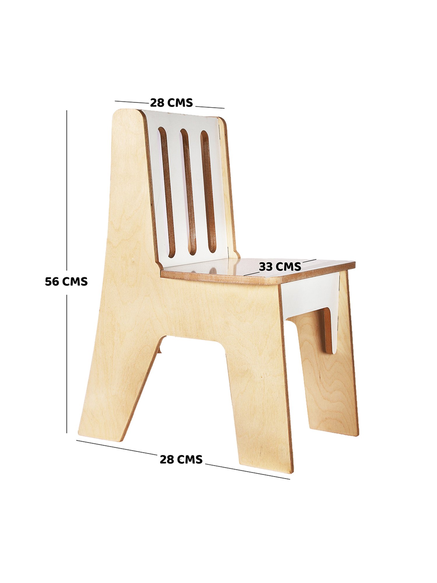 Kiddery Natural Wooden Montessori Inspired Chair (Age 3-8 Years)