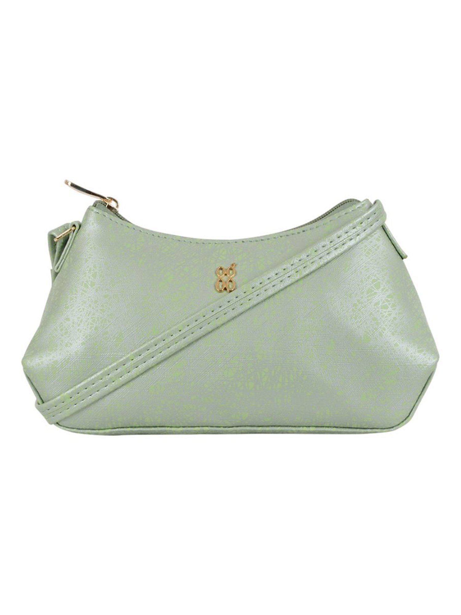 Baggit Green Printed Small Hobo Bag