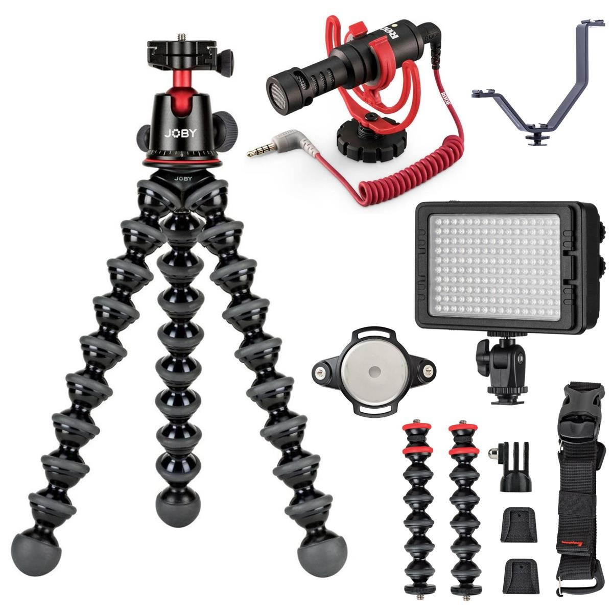 Joby GorillaPod 5K Audio Kit w/Rig for DSLR Camera Mic & Lights, Black/Charcoal