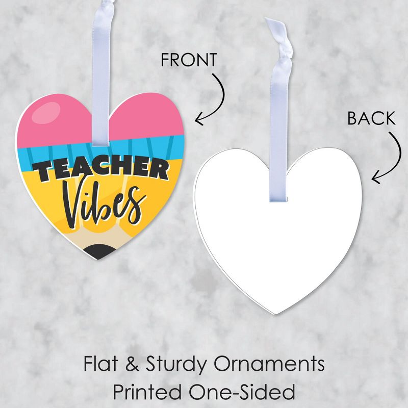 Big Dot of Happiness Teacher Retirement - Happy Retirement Decorations - Tree Ornaments - Set of 12