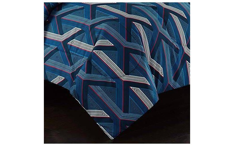 Twin XL Geo Hex Bed in a Bag Blue - Heritage Club