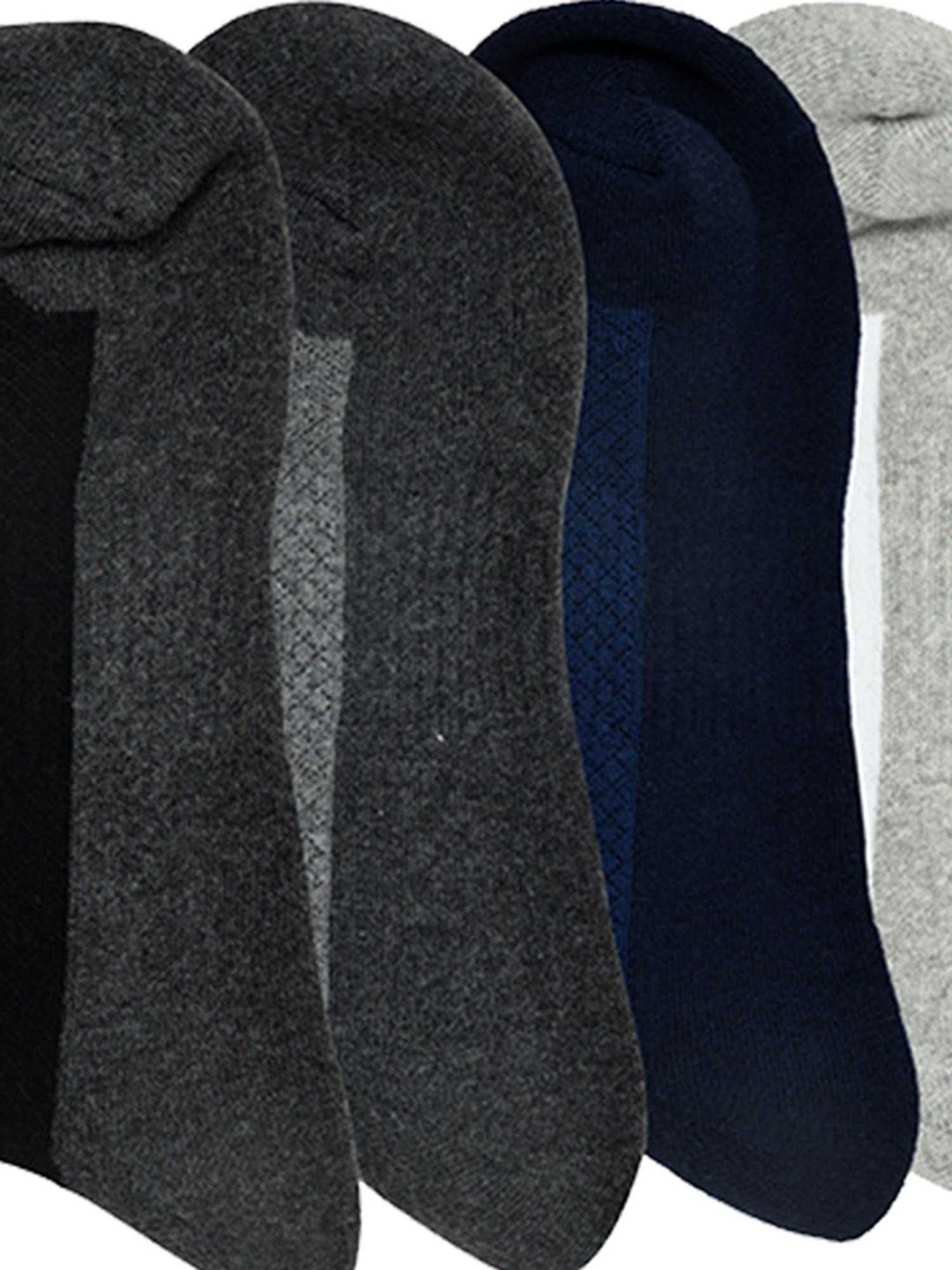 BALENZIA Cushioned Multicolor Self Design High Ankle Sports/Gym Socks - Pack of 4