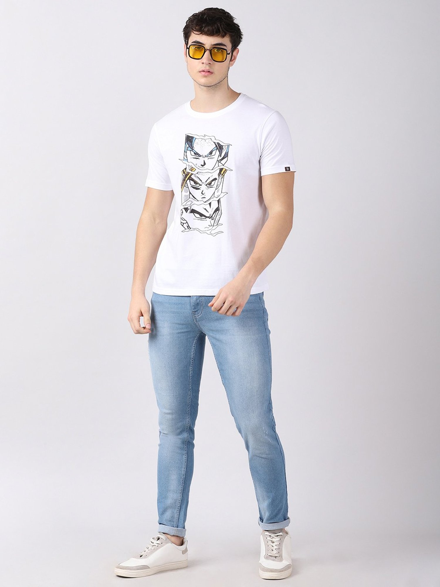 Bushirt White Cotton Crew T-Shirt