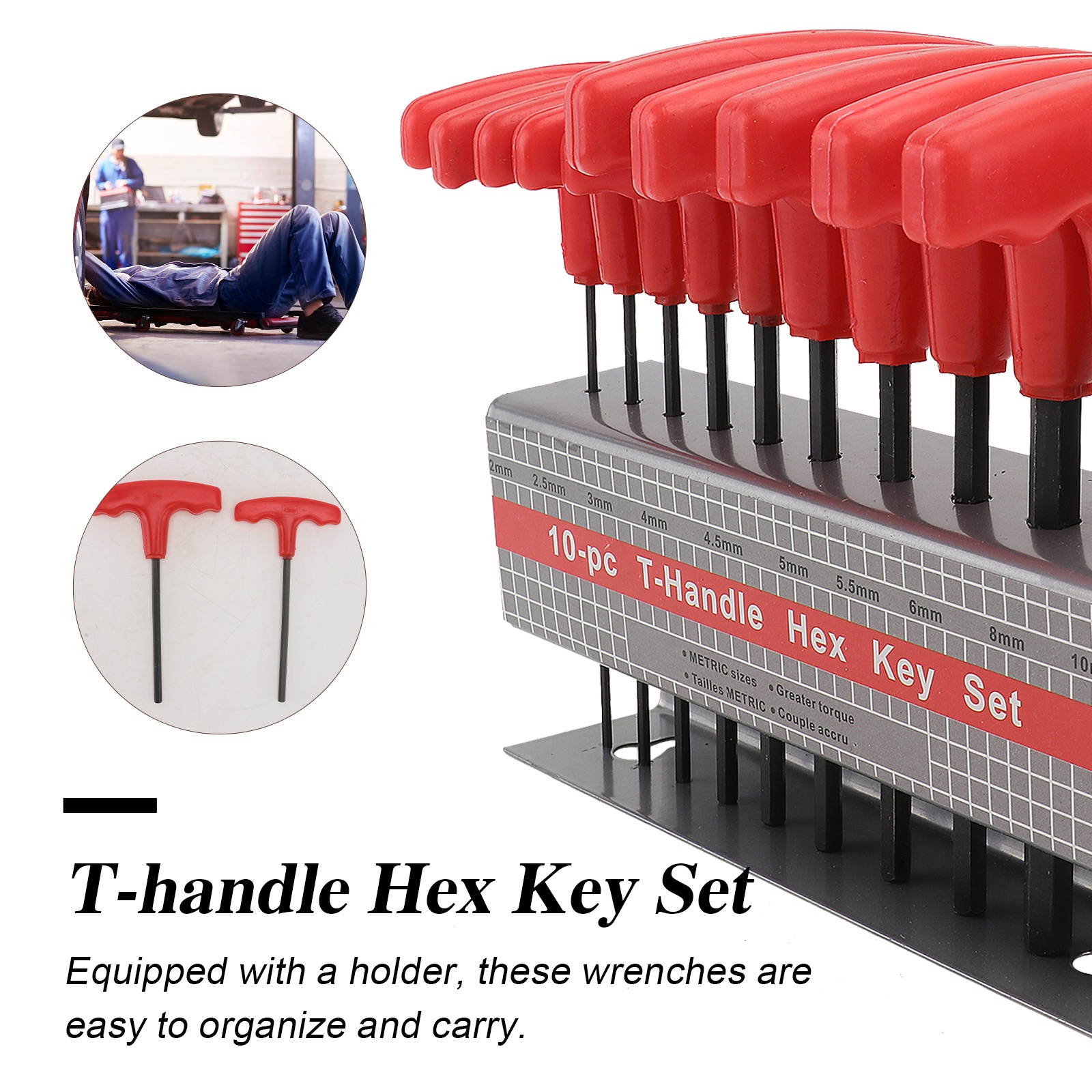 1 Set Hex Wrench Fine Durable Good Useful Hex Spanner Hand Tools T-Type Hex Wrench T-handle Hex Key Set